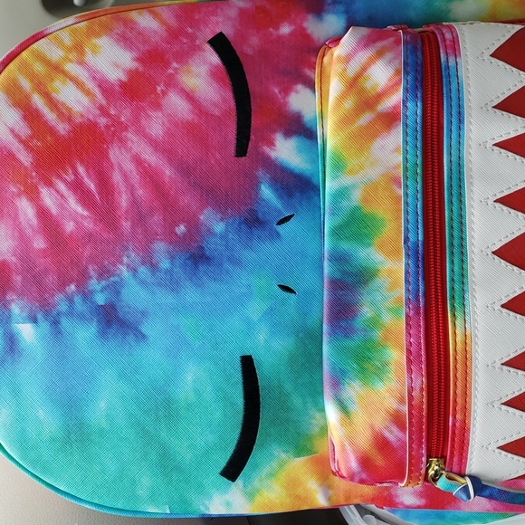 Tie Dye Shark Unicorn Backpack - Picture 6 of 10